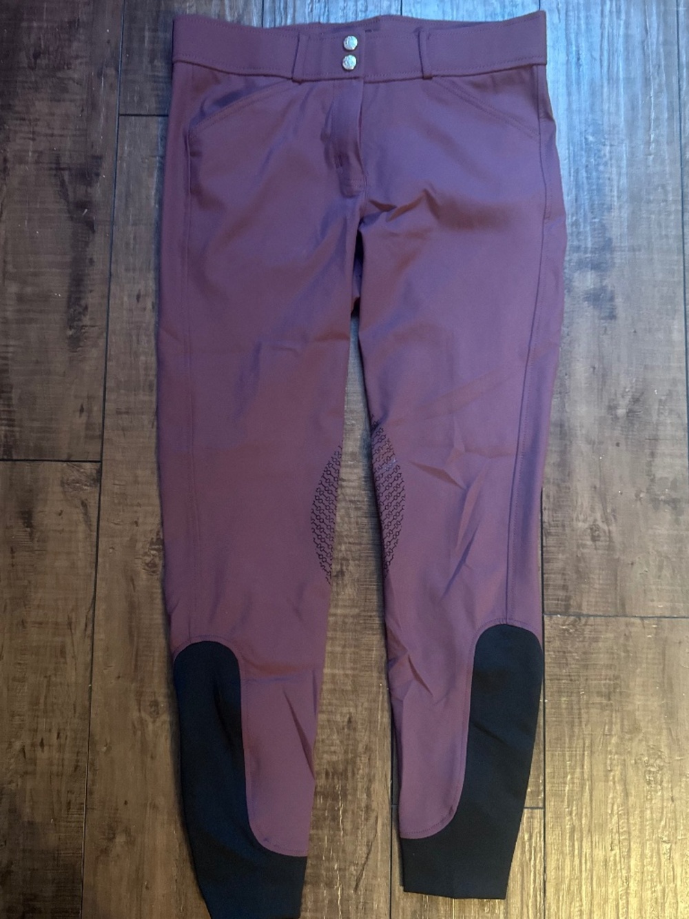 Dover Saddlery 'Dalton' Knee Grip Breeches in Merlot - Women's 28